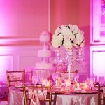Pink flowers with candelabra