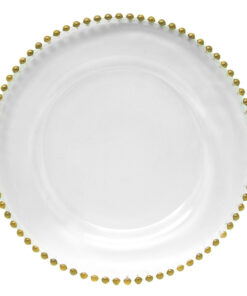 Glass Gold Charger Plate
