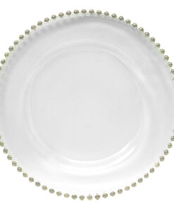 Glass Silver Charger Plate