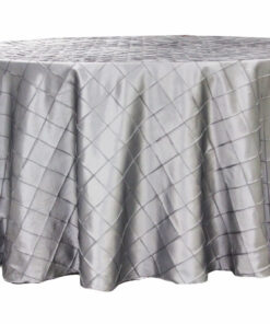 Pintuck tablecloths rentals-Silver