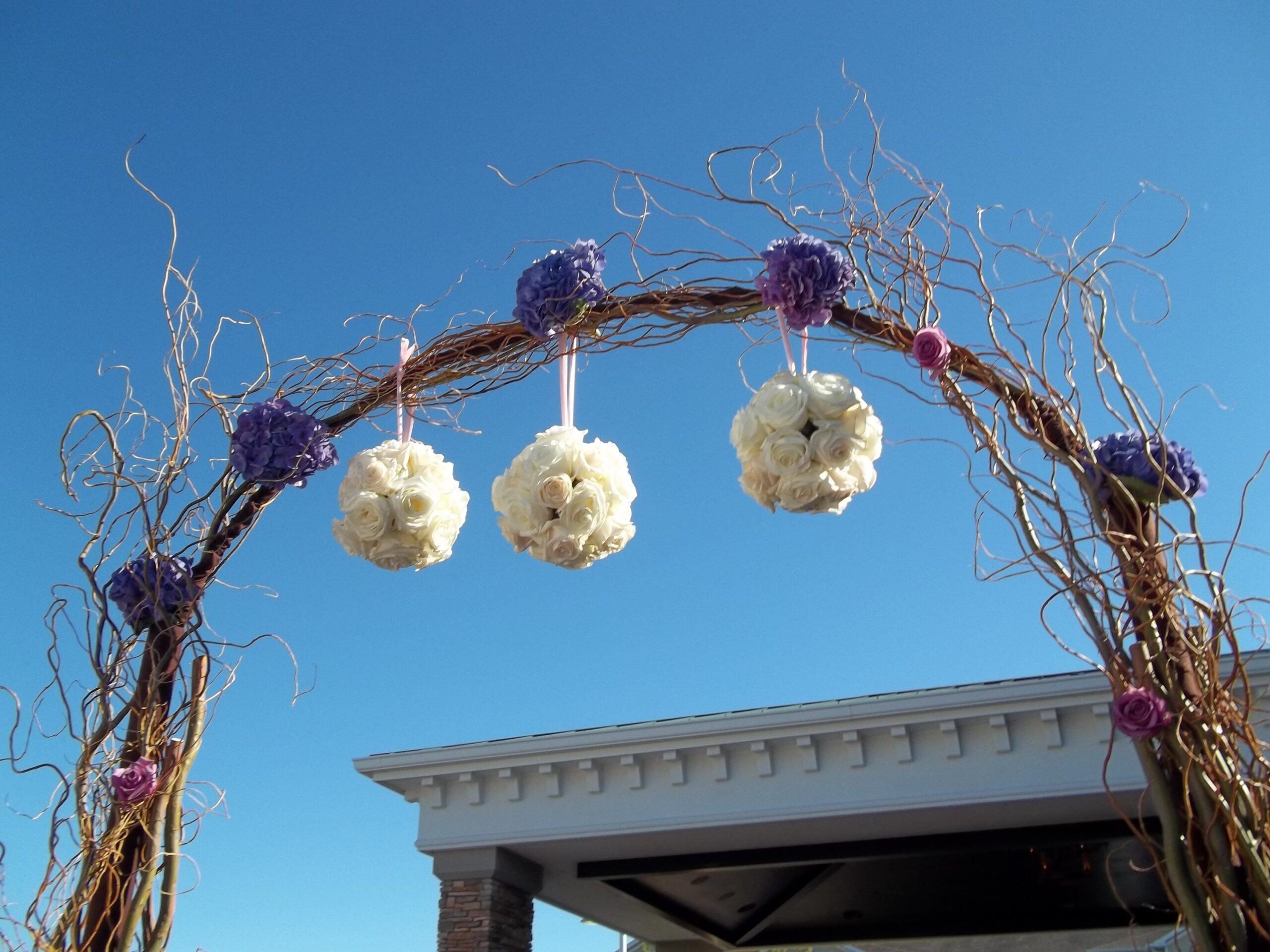 white roses Pomander Balls